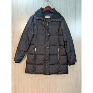 Michael Kors Women's Black Long Maxi Down Puffer Winter Coat, Size Medium